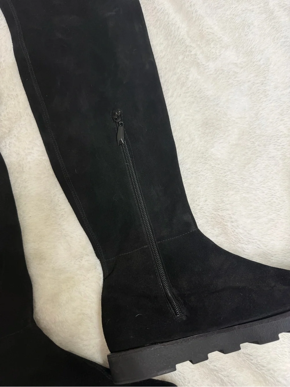 N/A over suede flaws